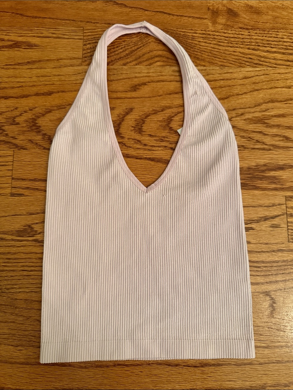 Out from under Ribbed Halter Tank Top - Light Pink/purple